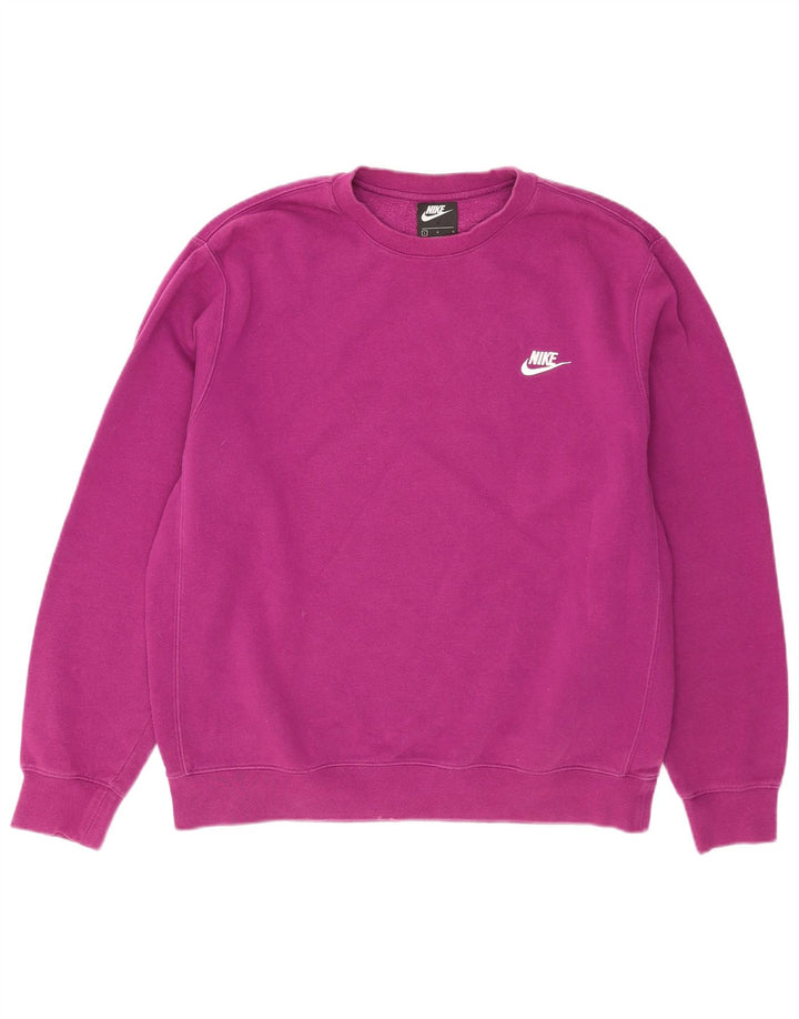 Nike Mens Sweatshirt Jumper Large Pink Cotton