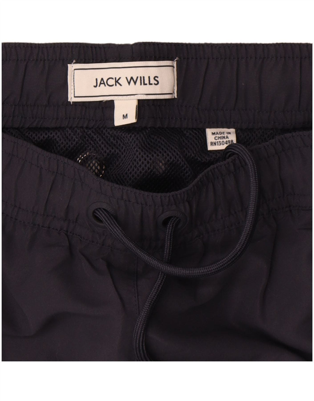 Jack Wills Mens Regular Swimming Shorts Medium Navy Blue Polyester