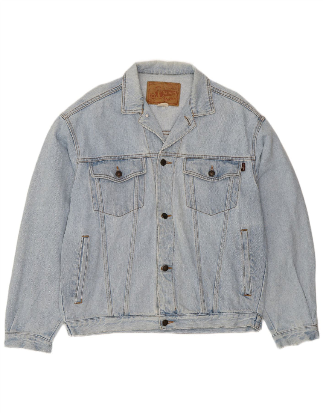 Casucci Mens Denim Jacket UK 40 Large Blue Cotton