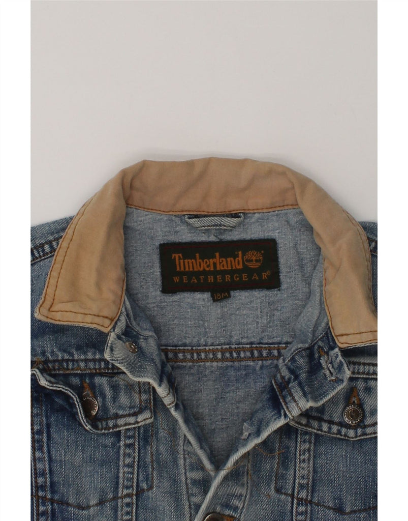 TIMBERLAND Baby Boys Weathergear Denim Jacket 12-18 Months Blue Cotton | Vintage Timberland | Thrift | Second-Hand Timberland | Used Clothing | Messina Hembry 