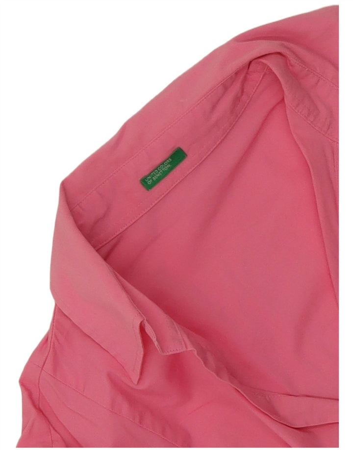 Benetton Womens Pullover Shirt UK 12 Medium Pink
