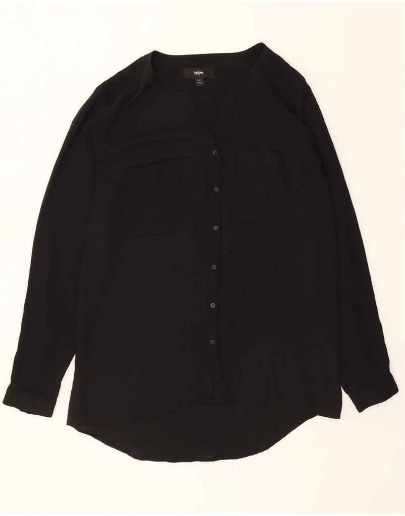 MOSSIMO Womens Oversized Shirt Blouse UK 10 Small Black Polyester Vintage Mossimo and Second-Hand Mossimo from Messina Hembry 