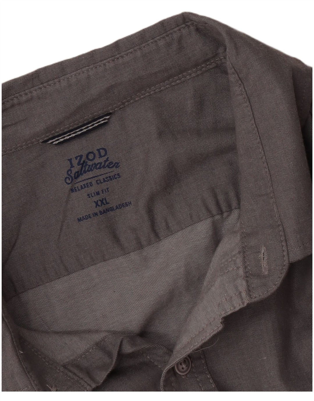 Izod Mens Salt Water Slim Fit Shirt 2XL Grey
