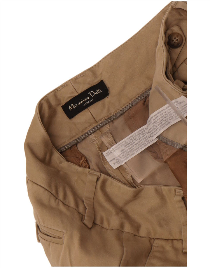 Massimo Dutti Womens Straight Chino Trousers EU 40 Medium W30 L30 Beige