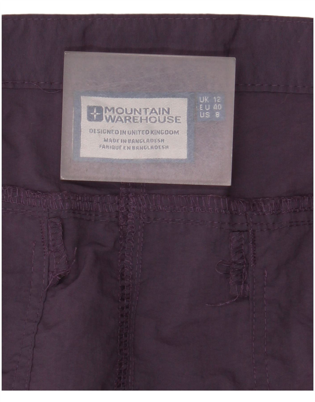 Mountain Warehouse Womens Cargo Shorts UK 12 Medium W32  Purple