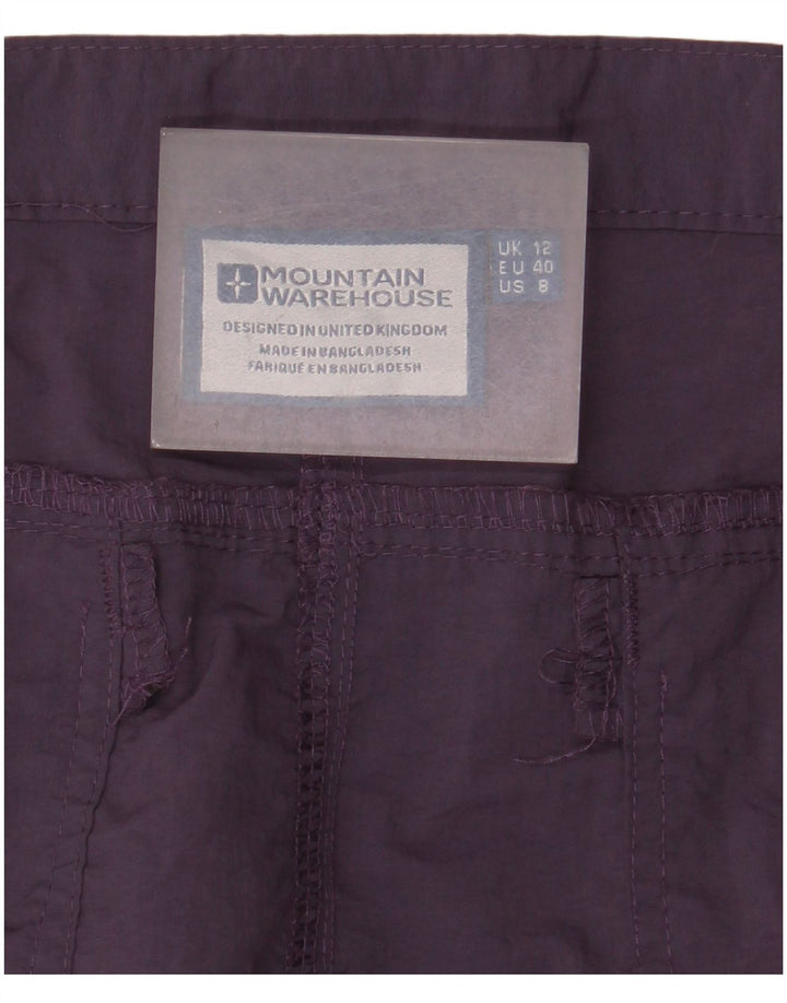 Mountain Warehouse Womens Cargo Shorts UK 12 Medium W32  Purple