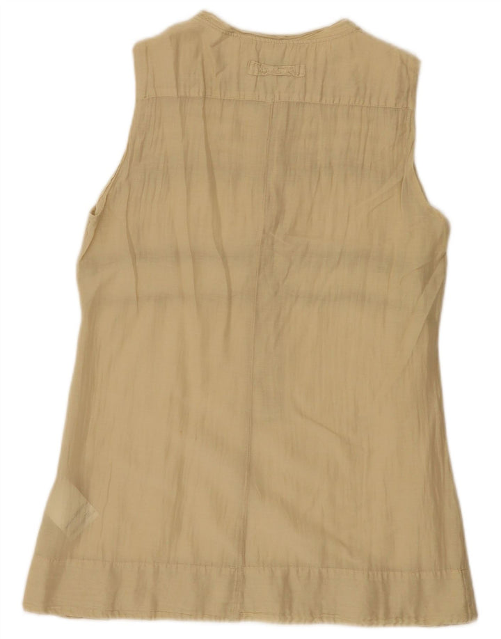 Henry Cottons Womens Sleeveless Tunic Top IT 44 Medium Beige Cotton