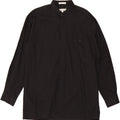 PIERRE CARDIN Mens Shirt Large Black Polyester Vintage Pierre Cardin and Second-Hand Pierre Cardin from Messina Hembry 