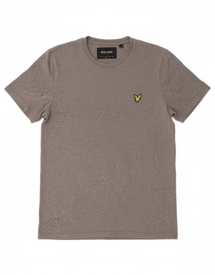 LYLE & SCOTT Mens T-Shirt Top Medium Grey Cotton