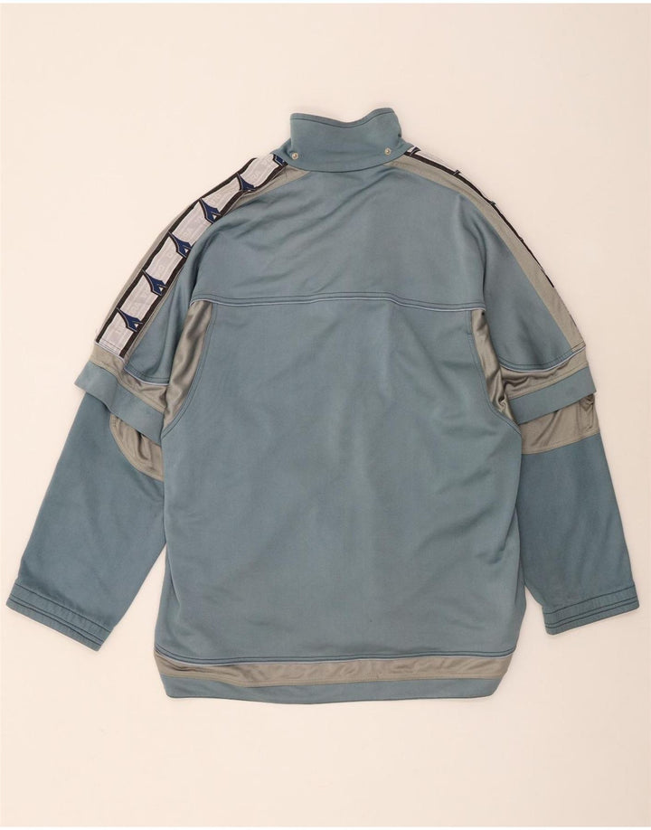 Diadora Mens Graphic Tracksuit Top Jacket Large Blue Colourblock