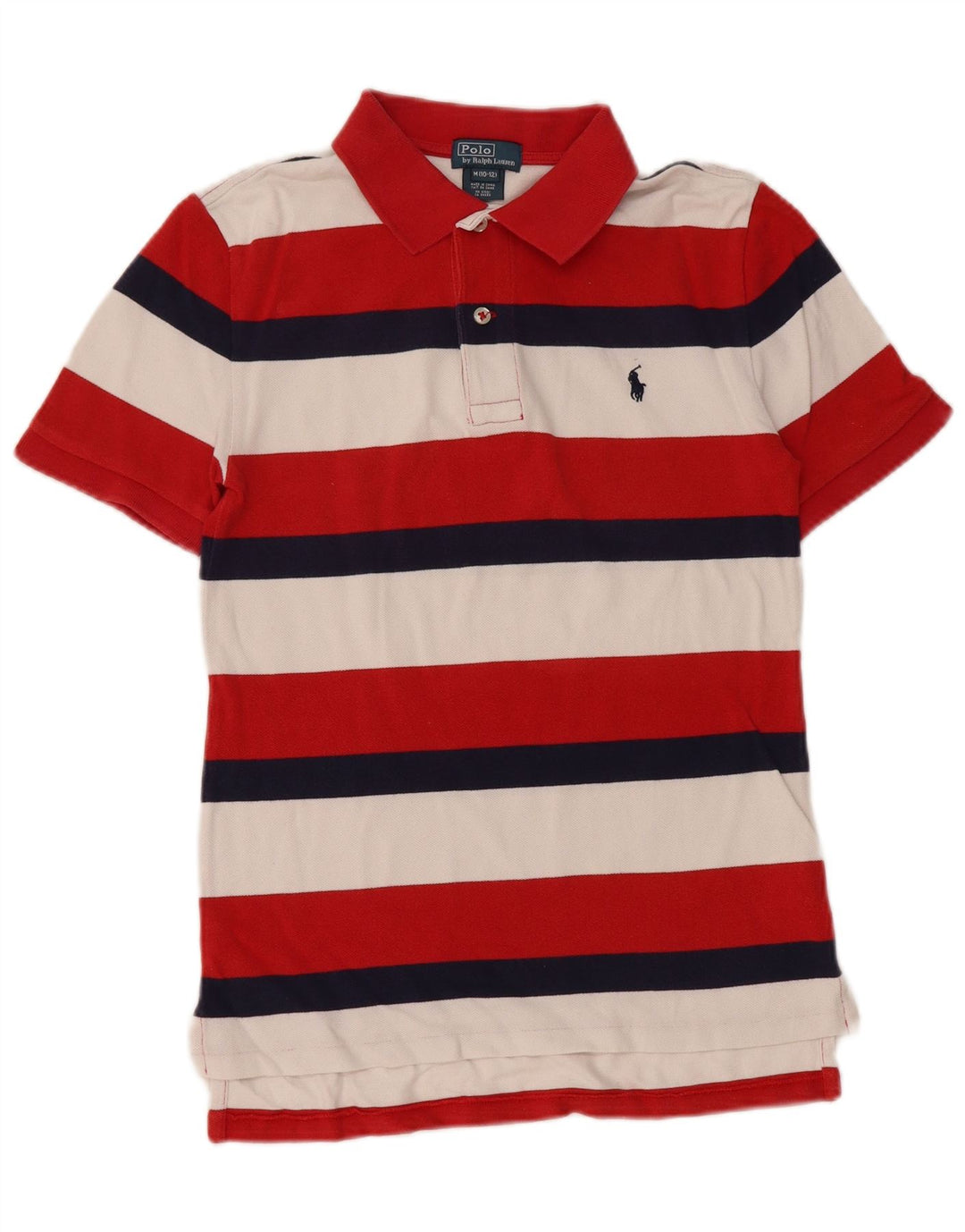 POLO RALPH LAUREN Boys Polo Shirt 10-11 Years Medium Multicoloured Striped