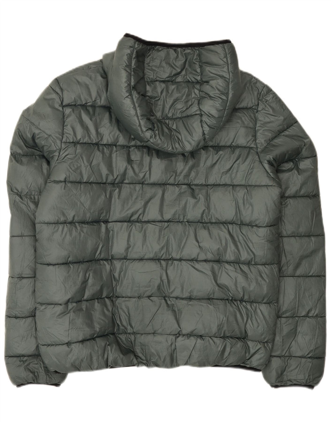 Champion Womens Hooded Padded Jacket UK 20 2XL Green Polyester