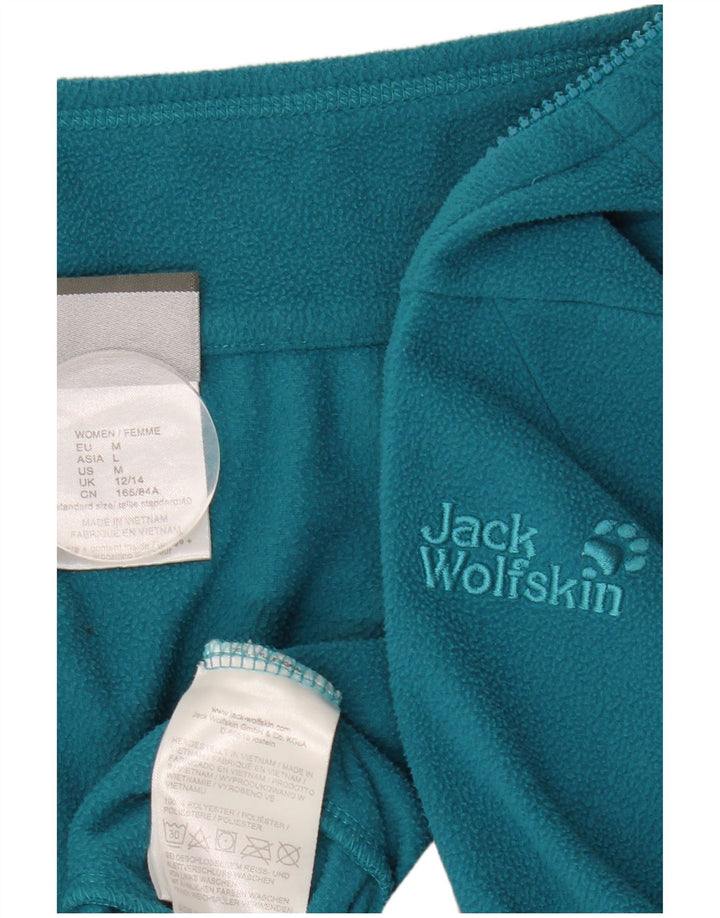 JACK WOLFSKIN Womens Fleece Jacket UK 12/14 Medium Blue Polyester