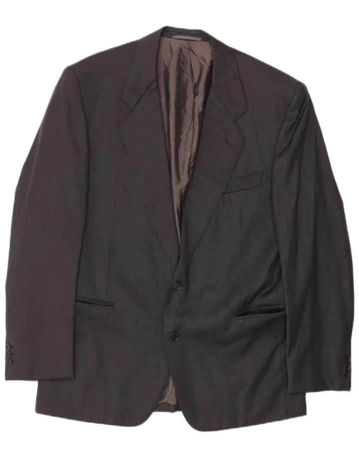 Gianfranco Ferre Mens 2 Button Blazer Jacket IT 50 Large Grey Wool