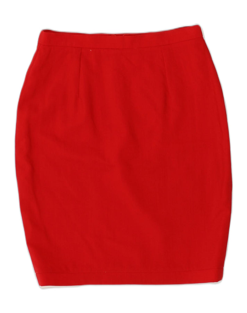 VINTAGE Womens Pencil Skirt IT 42 Medium W30 Red Wool | Vintage Vintage | Thrift | Second-Hand Vintage | Used Clothing | Messina Hembry 