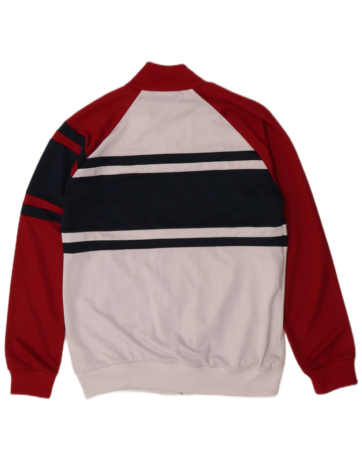 Diadora Mens Graphic Tracksuit Top Jacket XL White Colourblock Polyester