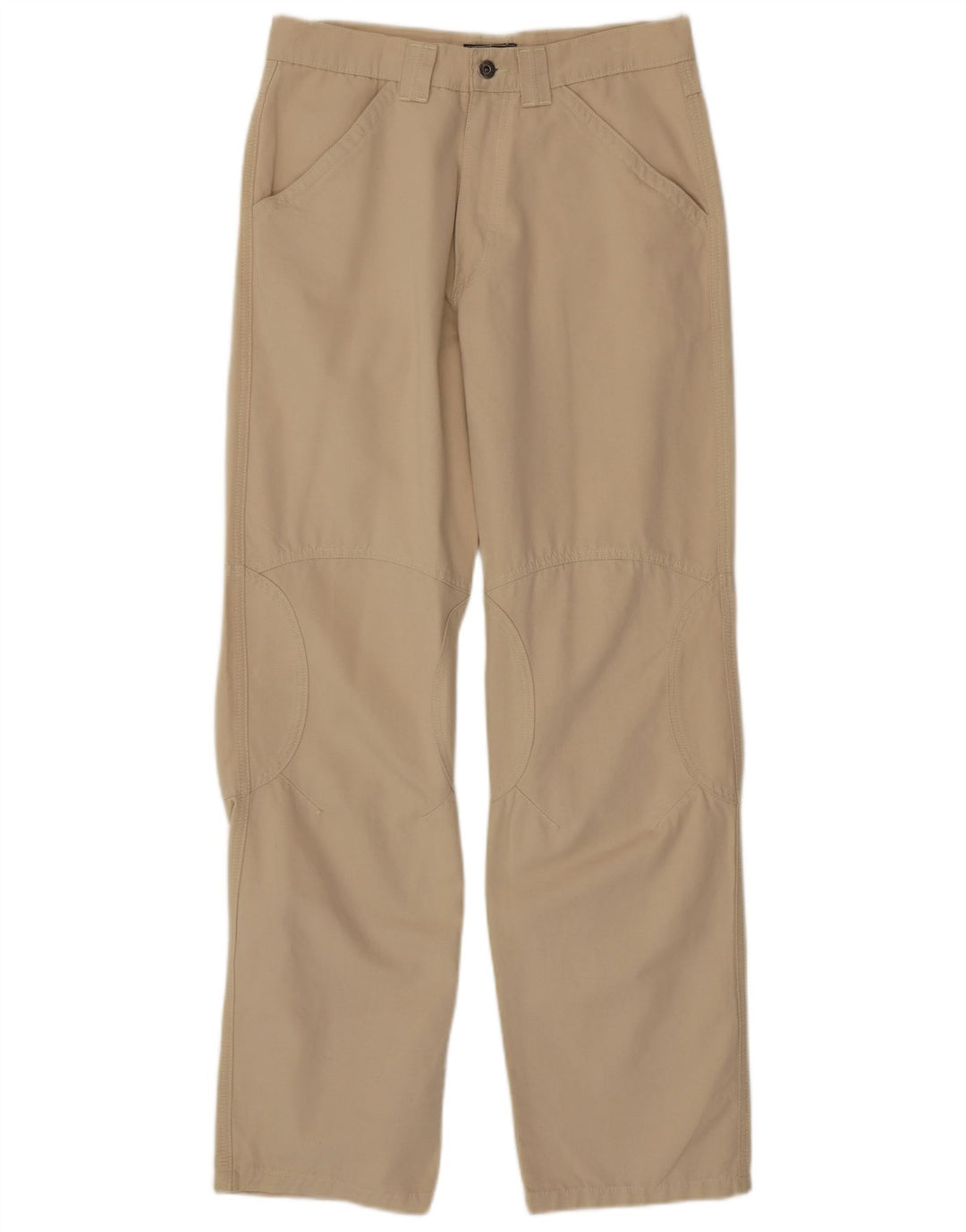 Tom Tompson Mens Straight Chino Trousers Medium W32 L33 Beige Cotton
