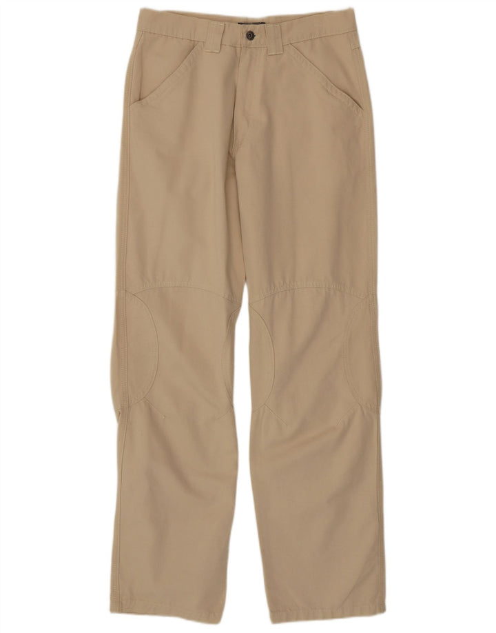 Tom Tompson Mens Straight Chino Trousers Medium W32 L33 Beige Cotton
