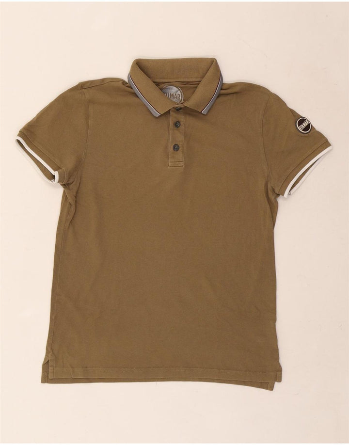 Colmar Mens Graphic Polo Shirt Medium Khaki Cotton