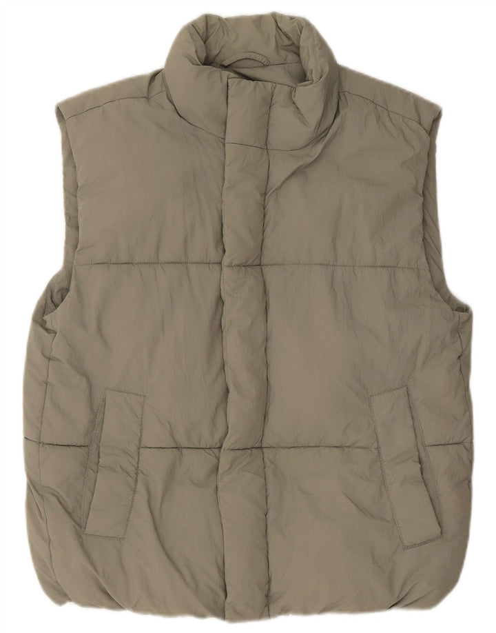 Zara Boys Padded Gilet 13-14 Years Khaki Nylon