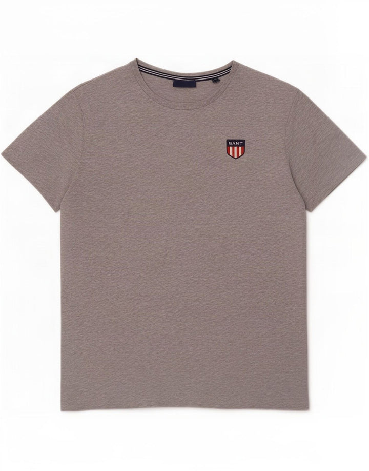 Gant Mens T-Shirt Top Medium Grey Flecked Cotton