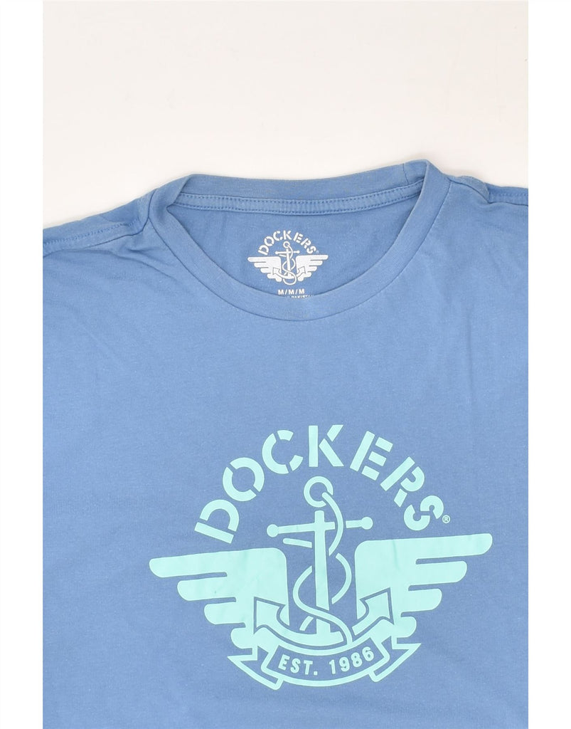 DOCKERS Mens Graphic T-Shirt Top Medium Blue Cotton | Vintage Dockers | Thrift | Second-Hand Dockers | Used Clothing | Messina Hembry 