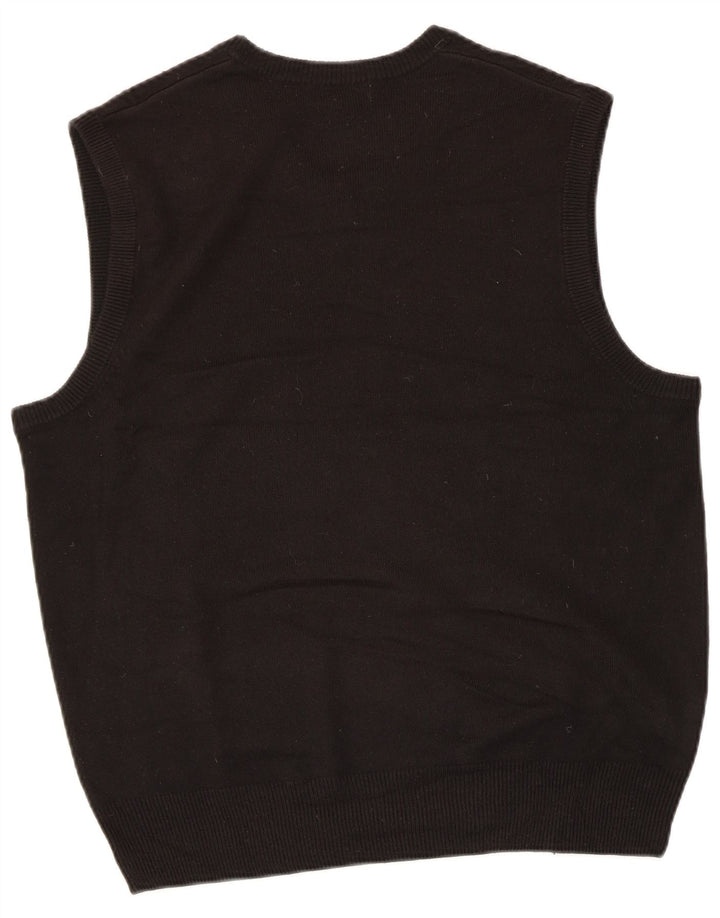 Dockers Mens Vest Tank Top Medium Black Argyle/Diamond Acrylic