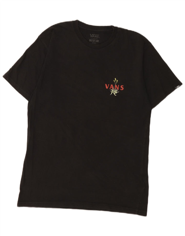 Vans Mens Classic Fit Graphic T-Shirt Top Medium Black Cotton