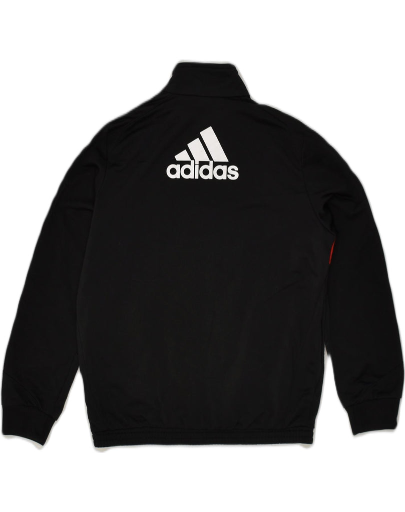 ADIDAS Girls Tracksuit Top Jacket 9-10 Years Black Polyester | Vintage Adidas | Thrift | Second-Hand Adidas | Used Clothing | Messina Hembry 