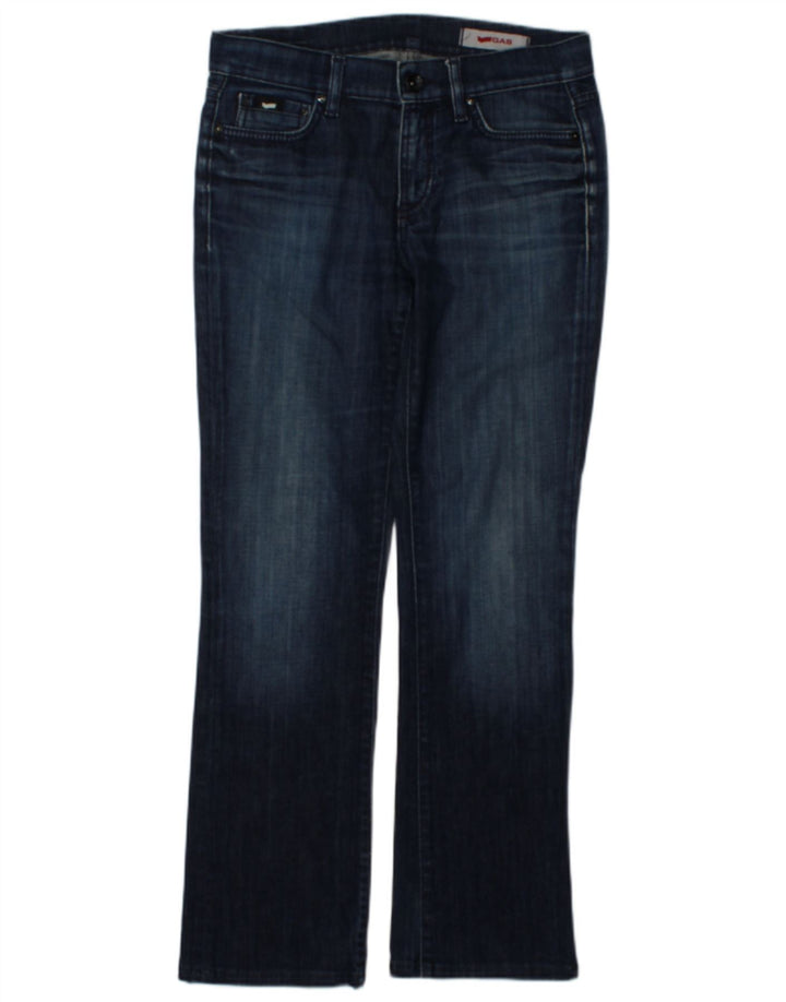 Gas Womens Bootcut Jeans W28 L29 Navy Blue Cotton