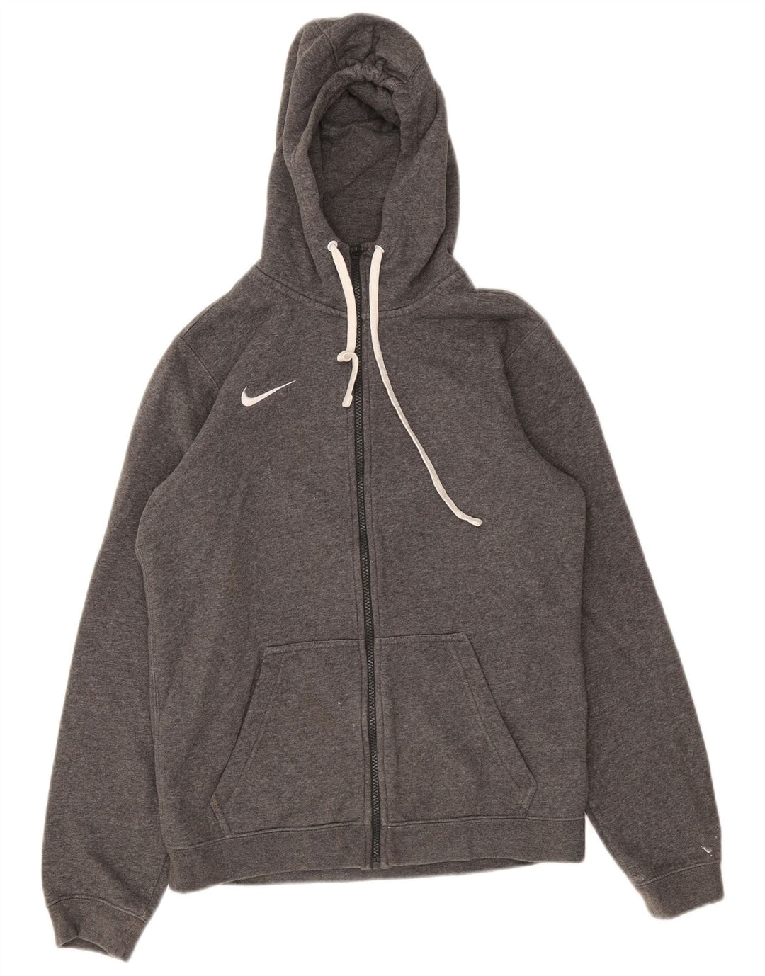 Nike Mens Zip Hoodie Sweater Small Grey Cotton