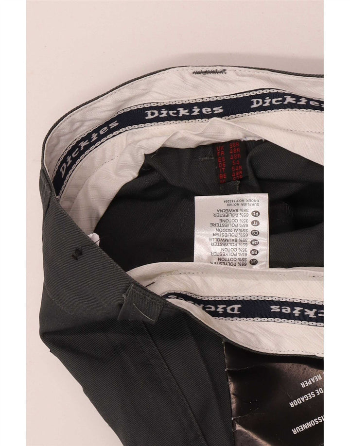 Dickies Mens Straight Chino Trousers W38 L32 Grey Polyester