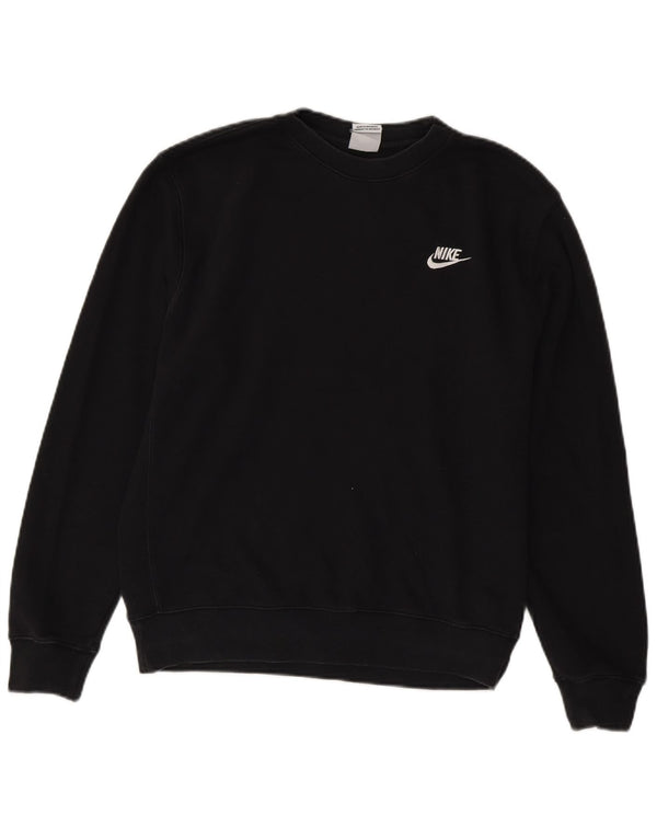 Nike Mens Sweatshirt Jumper Small Black Cotton