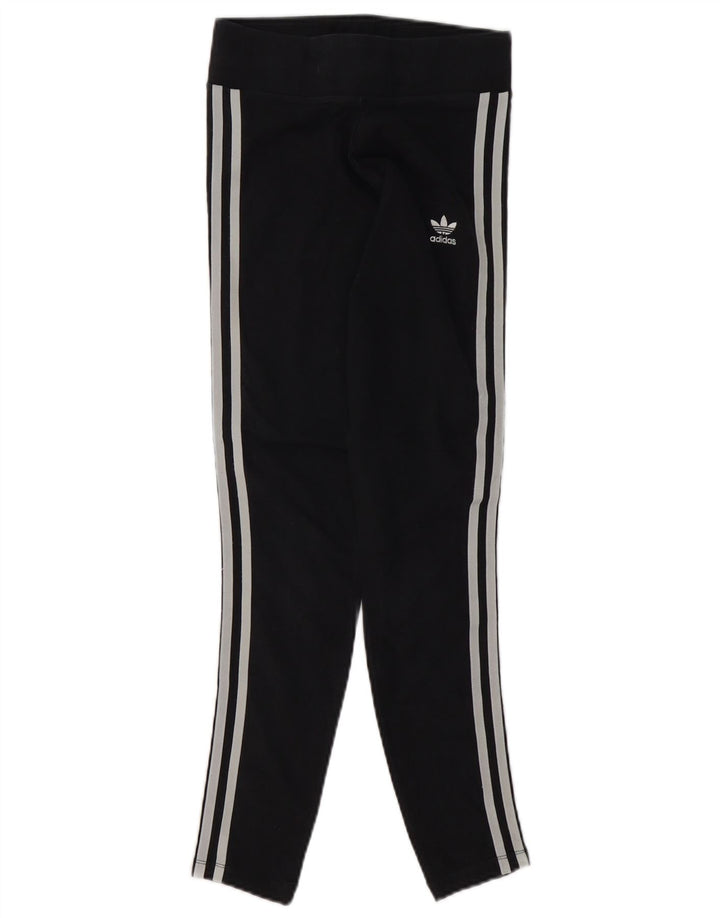 Adidas Womens Leggings UK 8 Small  Black Cotton