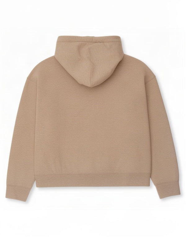 Calvin Klein Jeans Womens Graphic Hoodie Jumper UK 16 Large Beige Cotton