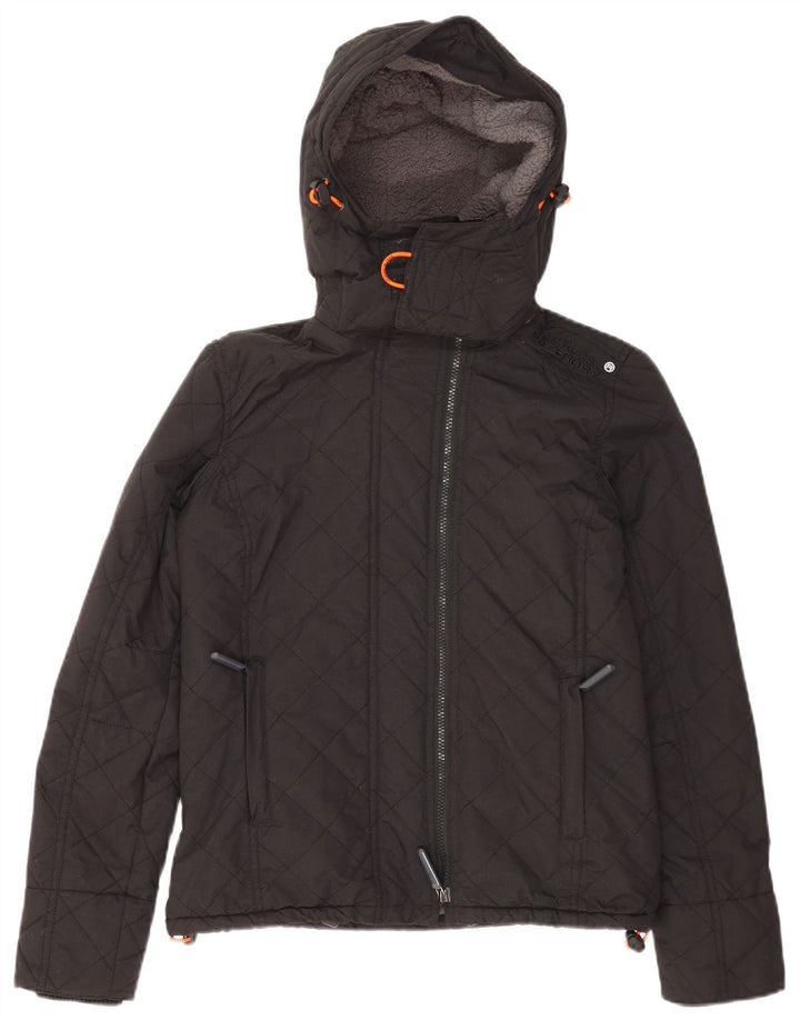 Superdry Mens Windcheater Hooded Windbreaker Jacket UK 36 Small Black