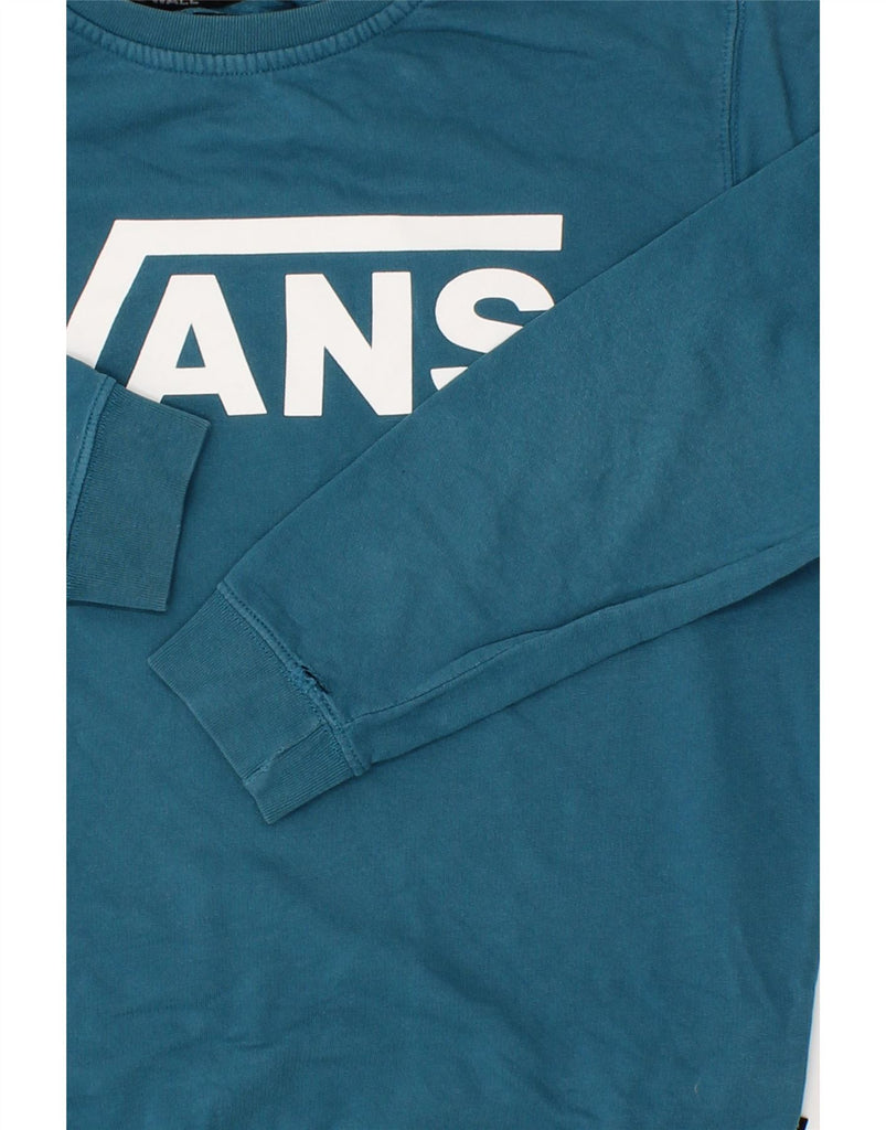 VANS Boys Graphic Sweatshirt Jumper 15-16 Years XL Blue Cotton | Vintage Vans | Thrift | Second-Hand Vans | Used Clothing | Messina Hembry 