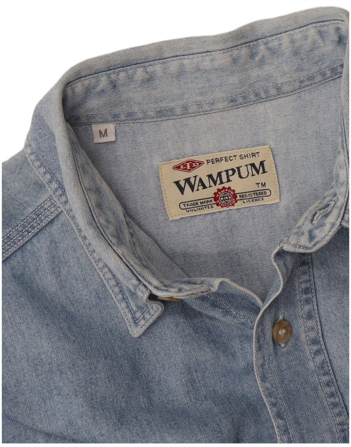 Wampum Mens Denim Shirt Medium Blue