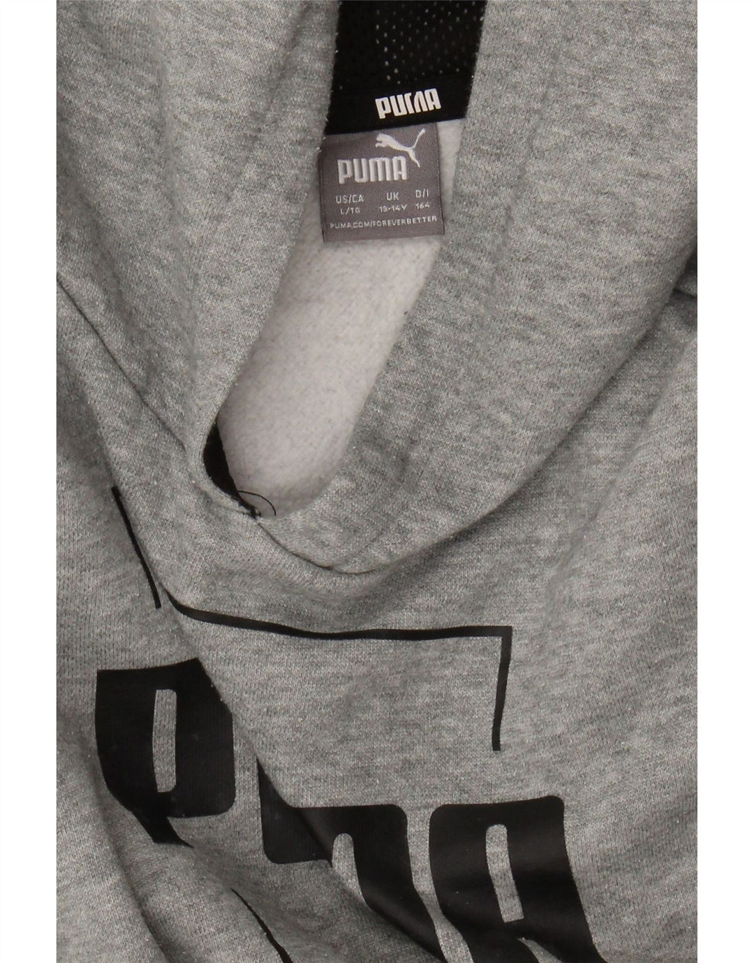 PUMA Boys Graphic Hoodie Jumper 13-14 Years Grey