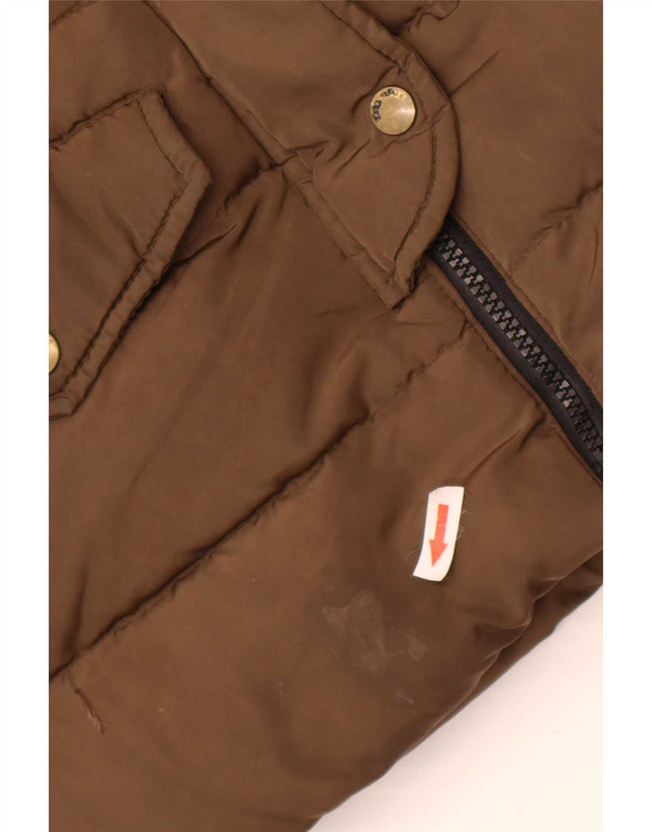 Zara Girls Hooded Padded Jacket 11-12 Years Beige