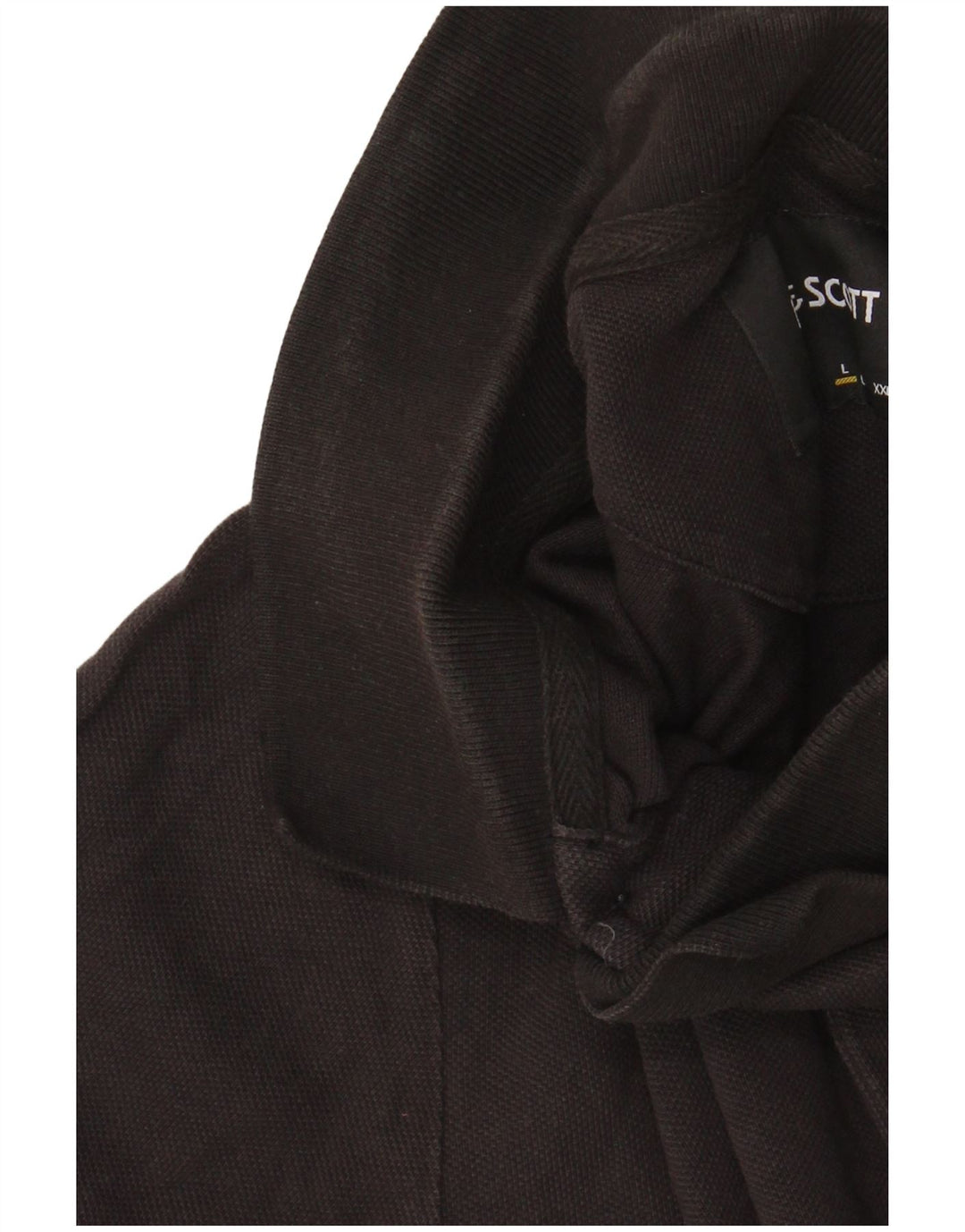 Lyle & Scott Mens Polo Shirt Large Black Cotton