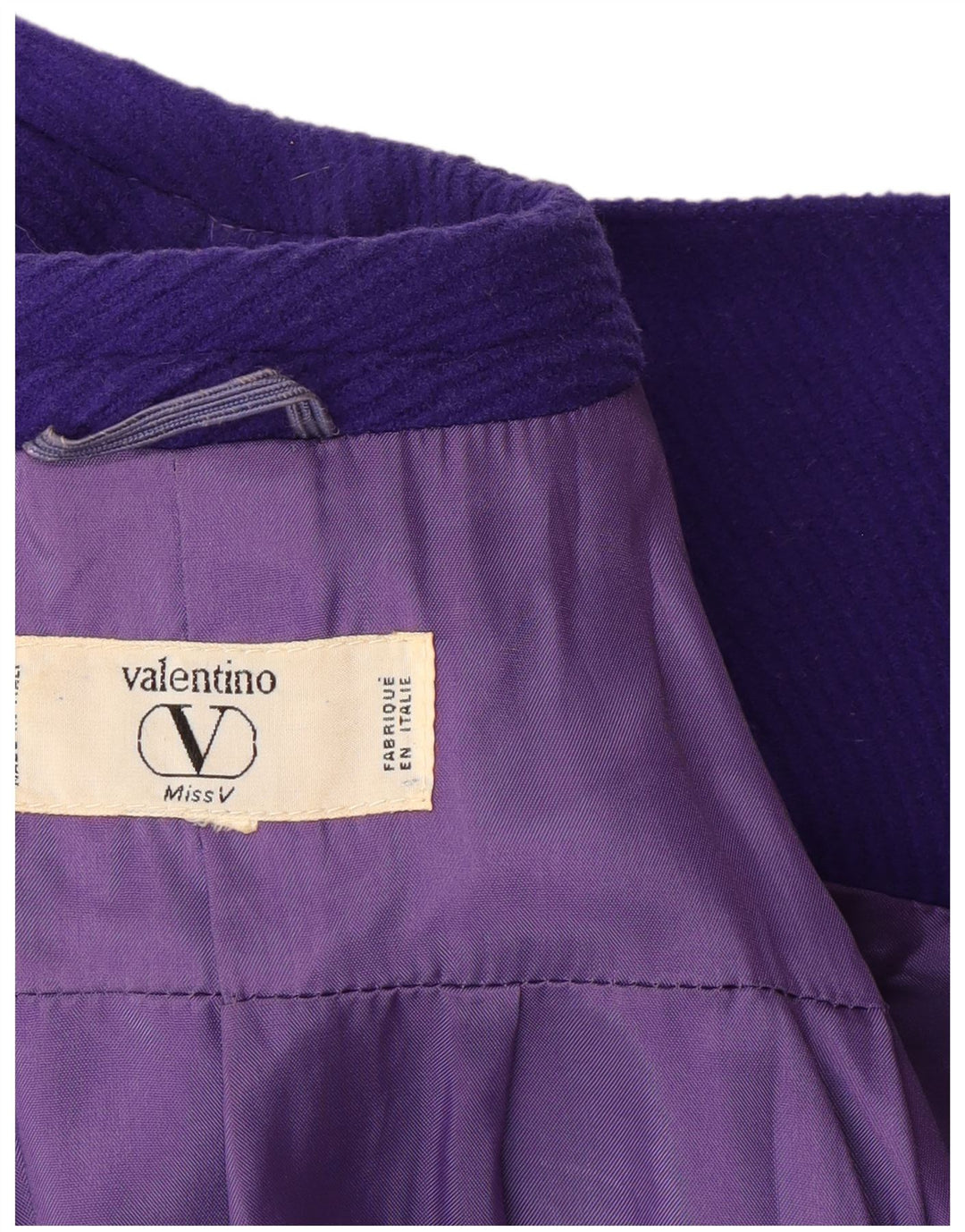 VALENTINO Womens Miss V Overcoat UK 20 2XL Purple Wool Classic