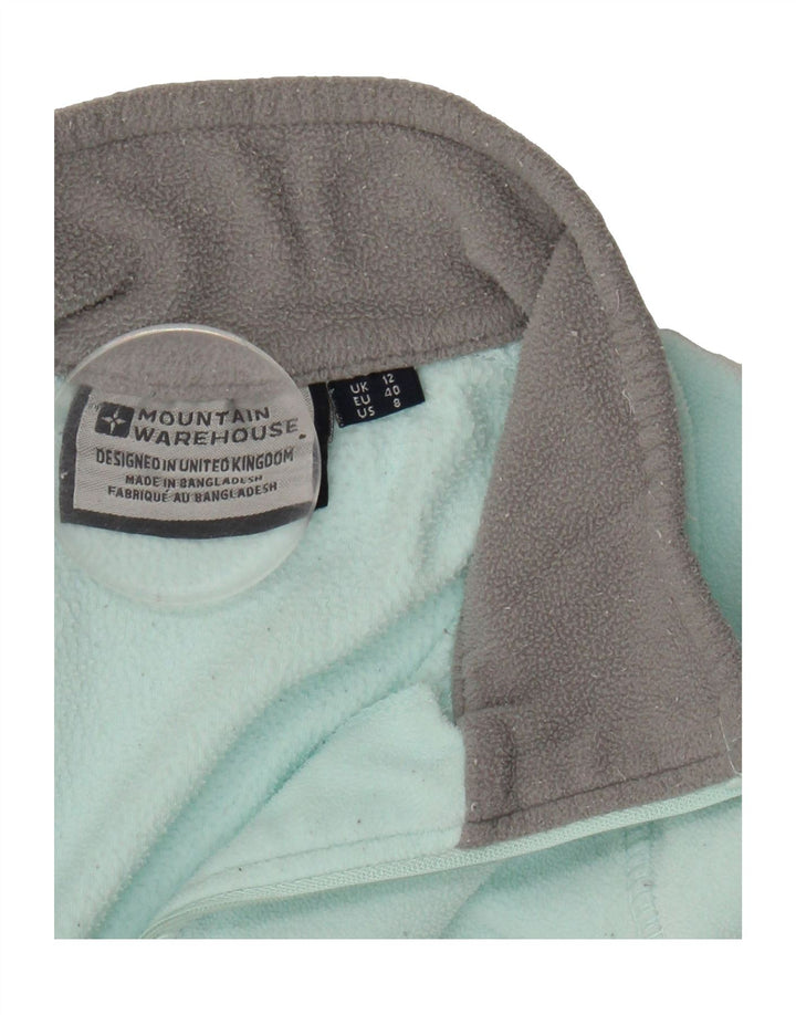 MOUNTAIN WAREHOUSE Womens Zip Neck Fleece Jumper UK 12 Medium Turquoise Vintage Mountain Warehouse and Second-Hand Mountain Warehouse from Messina Hembry 