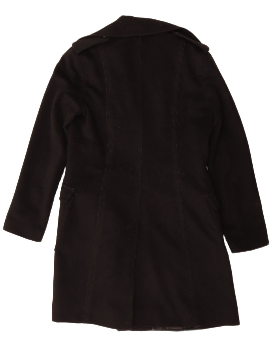 Dolce & Gabbana Womens Double Breasted Coat IT 46 Large Black Virgin Wool