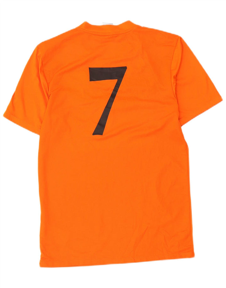 Nike Mens Dri Fit Graphic T-Shirt Top Small Orange Colourblock Polyester