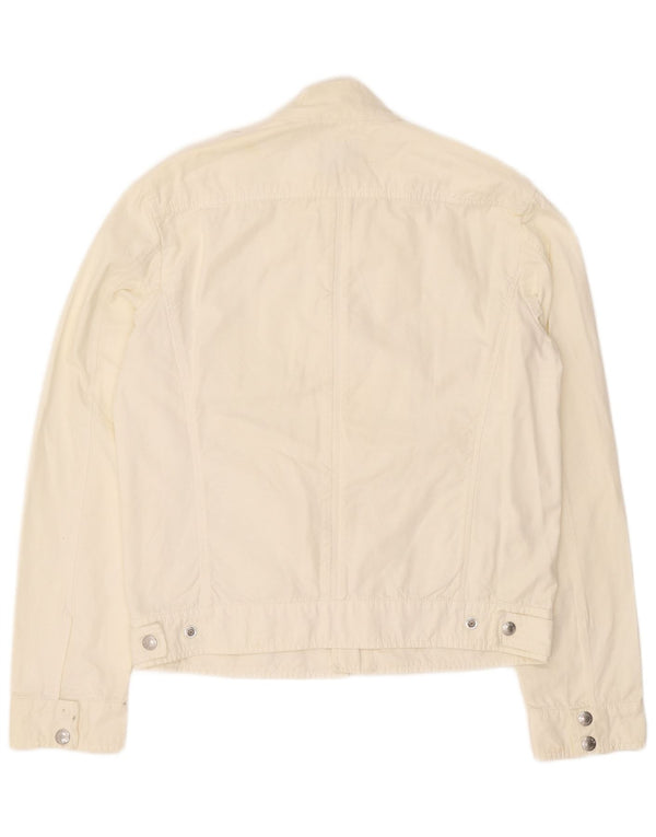 Gas Womens Bomber Jacket UK 16 Large Off White