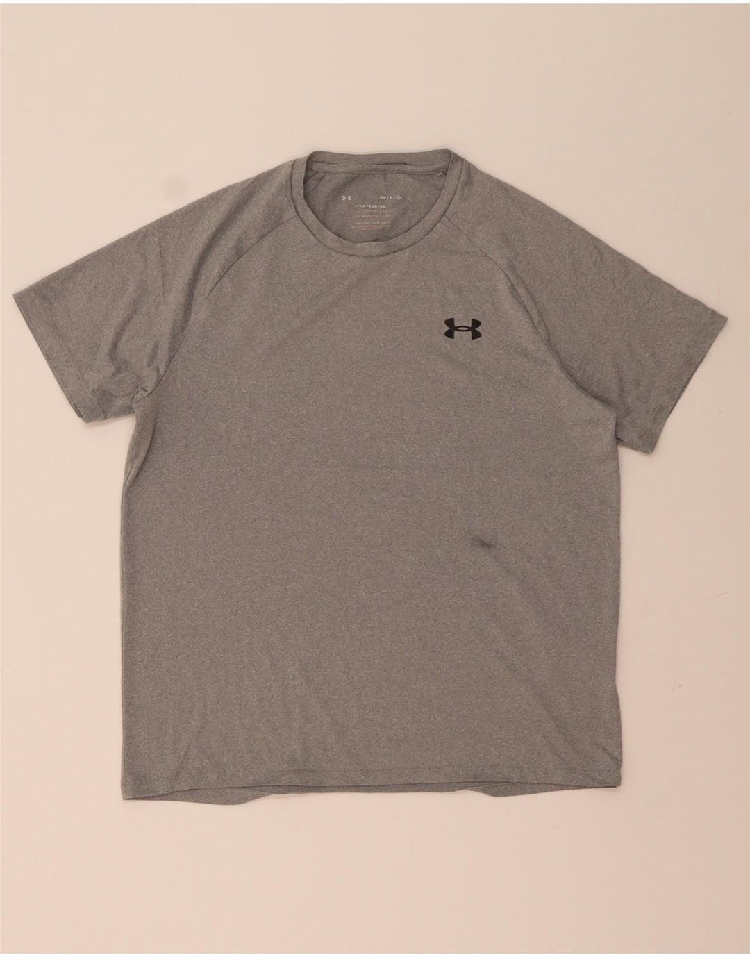 Under Armour Mens Loose Fit T-Shirt Top Small Grey Polyester