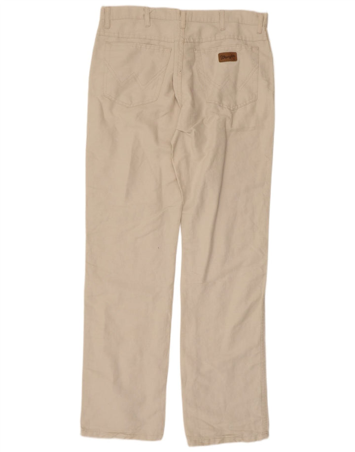 WRANGLER Mens Straight Casual Trousers W34 L34  Beige Cotton