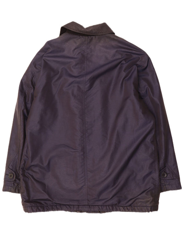 Hugo Boss Mens Windbreaker Jacket IT 54 2XL Navy Blue Nylon
