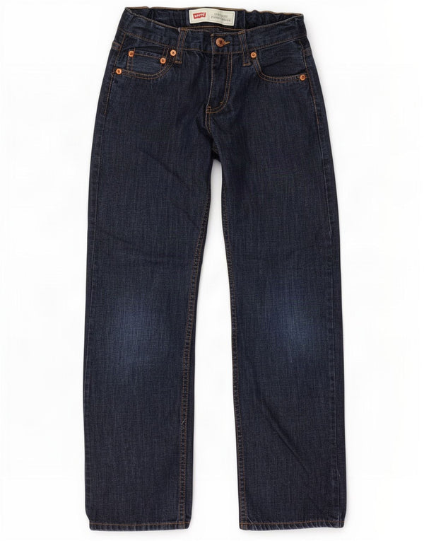 Levi's Boys Jambe Droite Straight Jeans 9-10 Years W25 L25 Navy Blue Cotton